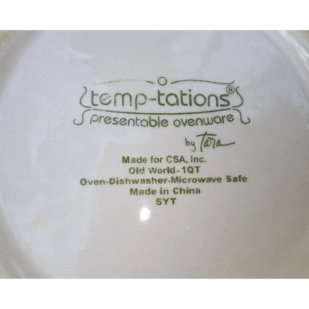 Temp-tations Old World Yellow Bakeware 10‎ Piece Set